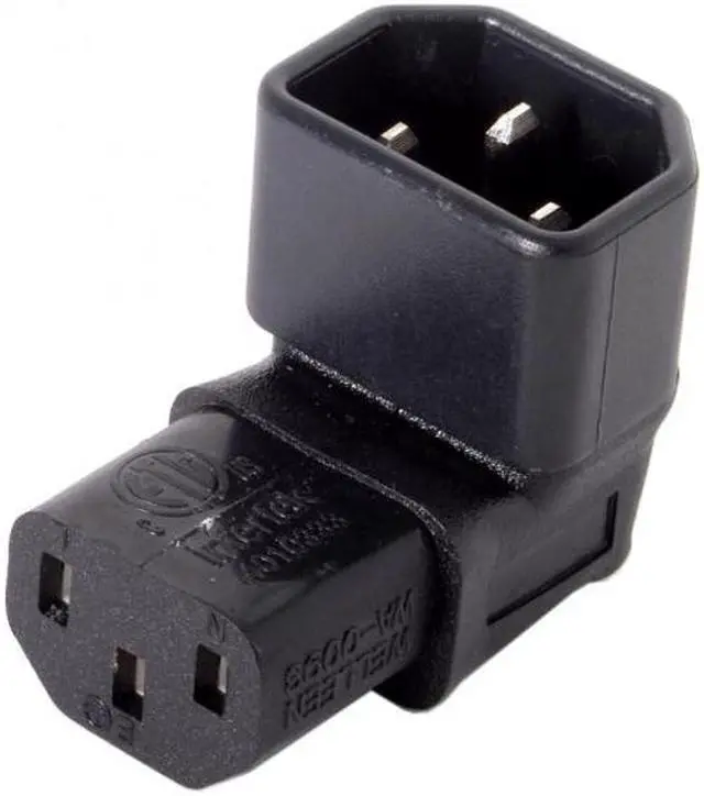 Alt view image 4 of 7 - Shenzhong IEC Male C14 to Up Direction Right Angled 90 Degree IEC Female C13 Power Extension Adapter