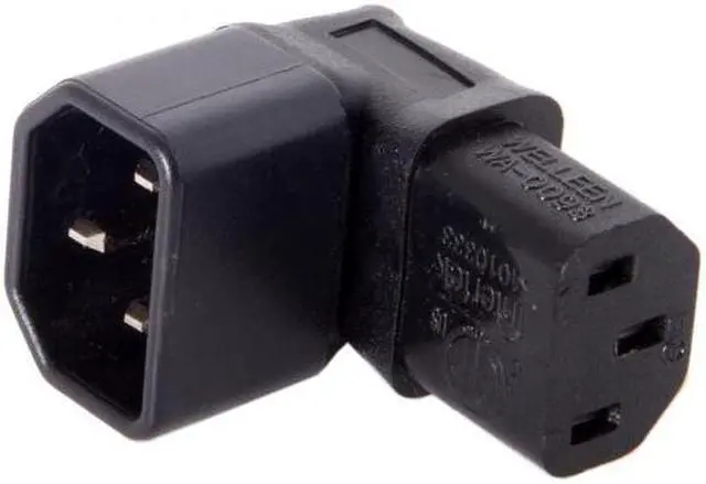 Alt view image 6 of 7 - Shenzhong IEC Male C14 to Up Direction Right Angled 90 Degree IEC Female C13 Power Extension Adapter