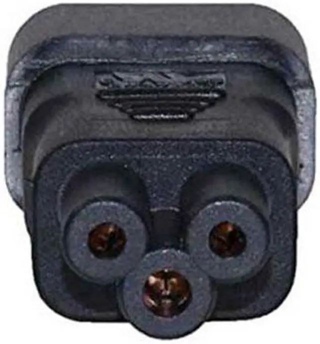 Alt view image 3 of 7 - Xiwai Cable IEC 320 Adapter 3 Poles Socket C14 to Cloverleaf Plug Micky C5 Straight Extension Power Adapter