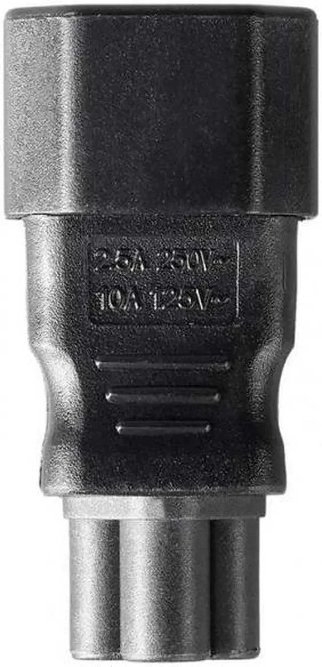 Alt view image 6 of 7 - Xiwai Cable IEC 320 Adapter 3 Poles Socket C14 to Cloverleaf Plug Micky C5 Straight Extension Power Adapter