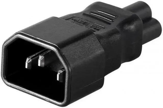 Alt view image 7 of 7 - Xiwai Cable IEC 320 Adapter 3 Poles Socket C14 to Cloverleaf Plug Micky C5 Straight Extension Power Adapter