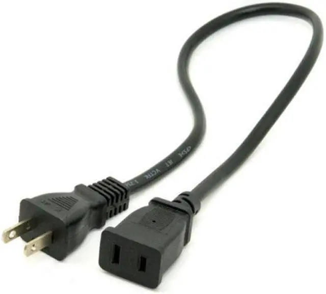 Alt view image 2 of 7 - Chenyang Cable USA Outlet Saver Power Extension Cord Cable 2-prong 2 Outlets  for NEMA 1-15P to NEMA 1-15R 50cm