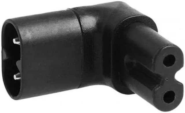 Alt view image 7 of 7 - Chenyang Cable Figure 8 IEC 320 C7 to C8 90 Degree Up Down Angled Right Angle AC Power Adapter Extension