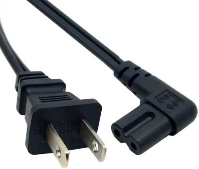 Main image of Chenyang Cable USA 2pin Male to 90 Degree Right Angled IEC 320 C7 Power Supply Cord cable 1M