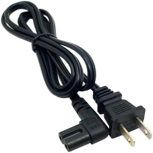 Alt view image 7 of 7 - Chenyang Cable USA 2pin Male to 90 Degree Right Angled IEC 320 C7 Power Supply Cord cable 1M