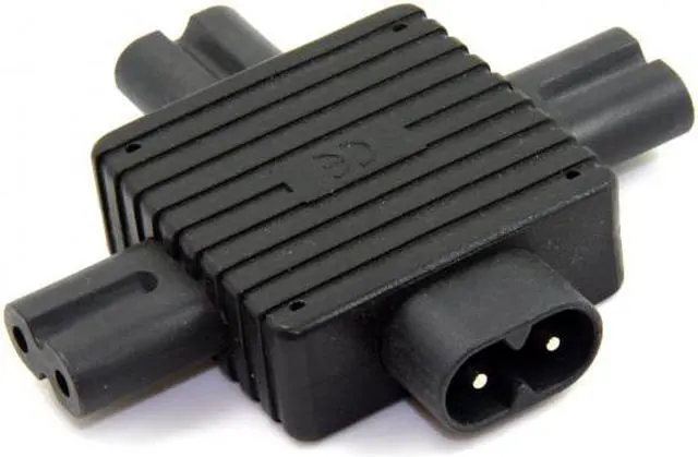 Alt view image 3 of 7 - Chenyang Cable IEC 320 Figure 8 C8 Male to 3X Female C7 Splitter Power Adapter for Power Supply 1 in 3 out