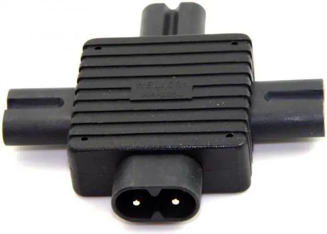 Alt view image 7 of 7 - Chenyang Cable IEC 320 Figure 8 C8 Male to 3X Female C7 Splitter Power Adapter for Power Supply 1 in 3 out