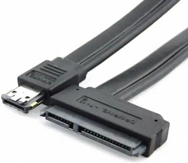 Alt view image 3 of 7 - KAIBOXIXI 50cm Dual Power 12V and 5V eSATAp Power ESATA USB 2.0 combo to 22Pin SATA cable for 2.5" 3.5" Hard Disk Drive