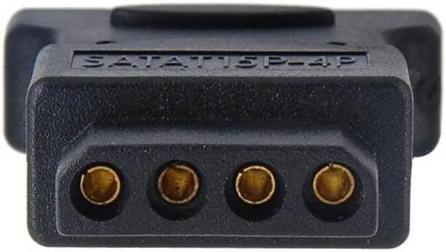 Alt view image 3 of 7 - KAIBOXIXI 15Pin SATA Male Power Cable to Molex 4-pin IDE Hard Disk Drive Power Adapter