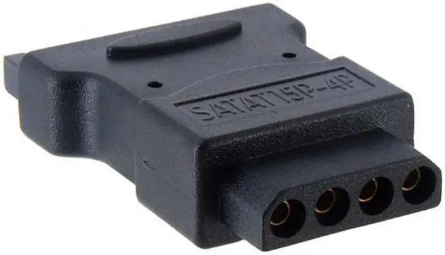 Alt view image 2 of 7 - KAIBOXIXI 15Pin SATA Male Power Cable to Molex 4-pin IDE Hard Disk Drive Power Adapter