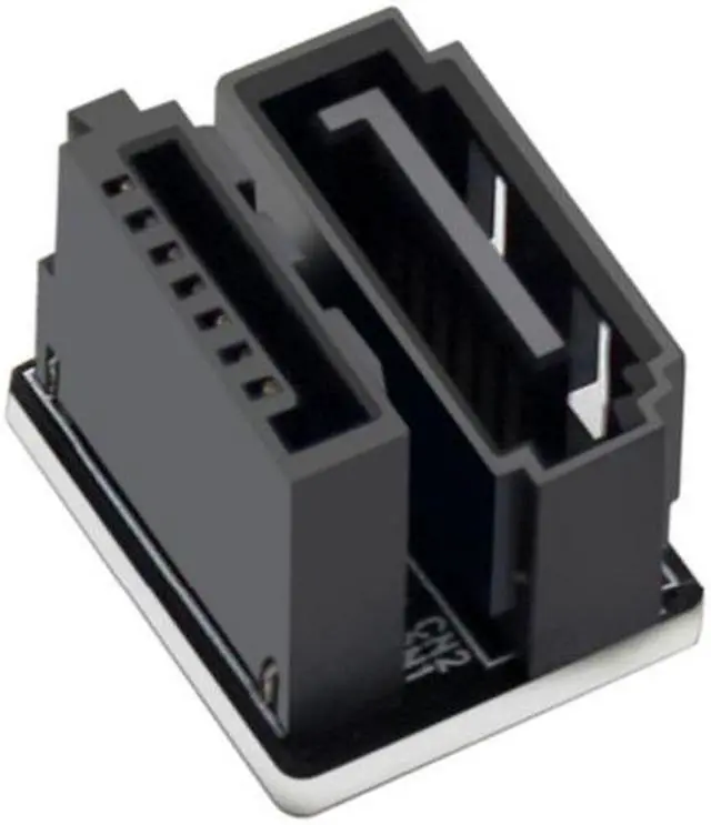 Alt view image 3 of 6 - KAIBOXIXI Single SATA 7Pin Female to 7Pin Male 360 Degree Angled Adapter for Desktops SSD HDD Mainboard Motherboard