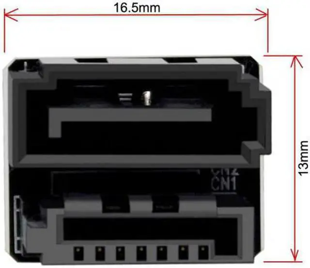 Alt view image 5 of 6 - KAIBOXIXI Single SATA 7Pin Female to 7Pin Male 360 Degree Angled Adapter for Desktops SSD HDD Mainboard Motherboard