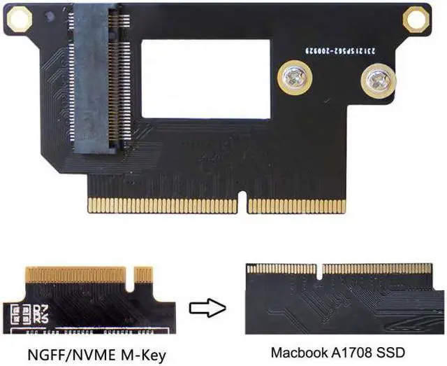 Alt view image 5 of 7 - Chenyang SA-023 M.2 NGFF M-Key NVME SSD Convert Card fit for Macbook Pro 2016 2017 13" A1708 A1707 A1706