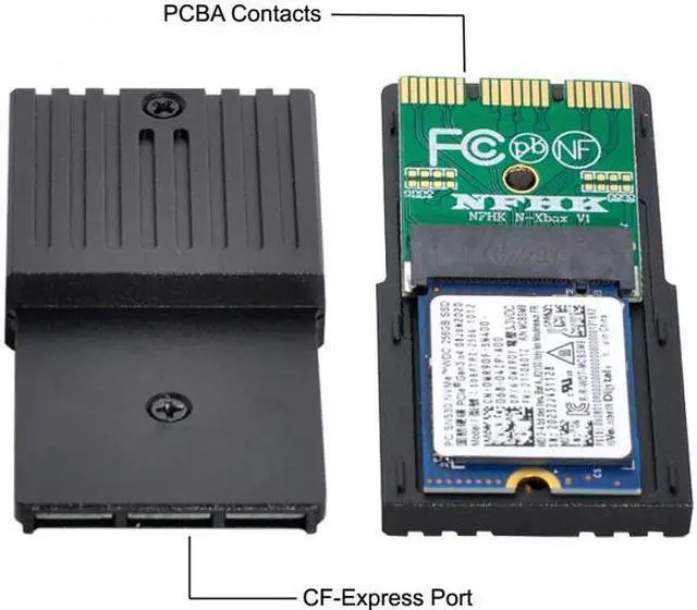 Alt view image 4 of 7 - Cablecc CY SA-036 CF-Express Type-B to M.2 NVMe 2230 M-Key Adapter CFE for XBOX Series XS CH SN530 SSD PCIe4.0 Expansion Memory Card