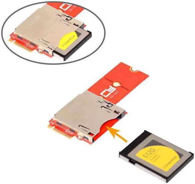 Alt view image 7 of 7 - Chenyang Cable NGFF M.2 NVMe Mainboard to CF Express Extension Adapter M2 M-key for CFE Type-B Support R5 Z6 Z7 Memory Card