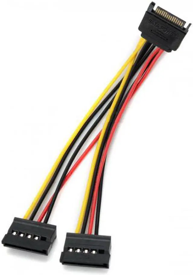 Alt view image 4 of 7 - HKCY SA-052 SATA II Hard Disk Power Male to 2 Female Splitter Y 1 to 2 Extension Cable