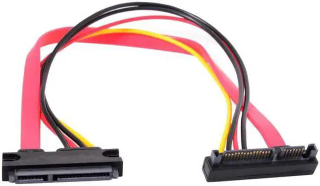 Alt view image 6 of 7 - Cablecc CY SA-065-UP Up Angled SATA III 3.0 7+15 22 Pin SATA Male to Female Data Power Extension Cable 30cm