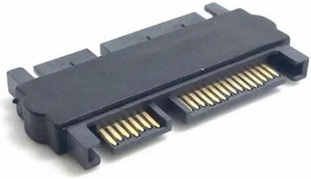 Alt view image 6 of 7 - Chenyang Cable 3.5" & 2.5inch SATA 22Pin 7+15 Male to SATA 22P 7+15 Male extension convertor Straight adapter