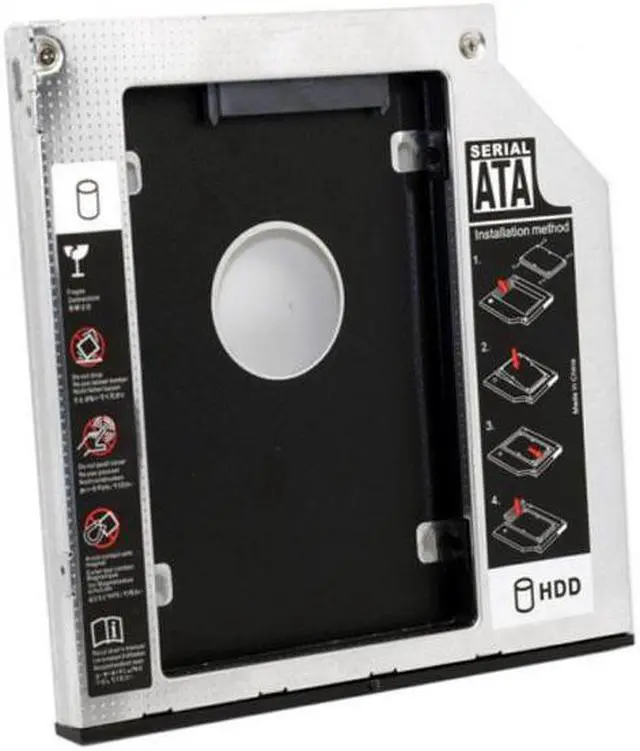 Alt view image 3 of 7 - CYSM SATA 22pin HDD HD Hard Disk Drive Caddy Case for 9.5mm Universal Laptop CD / DVD-ROM Optical Bay