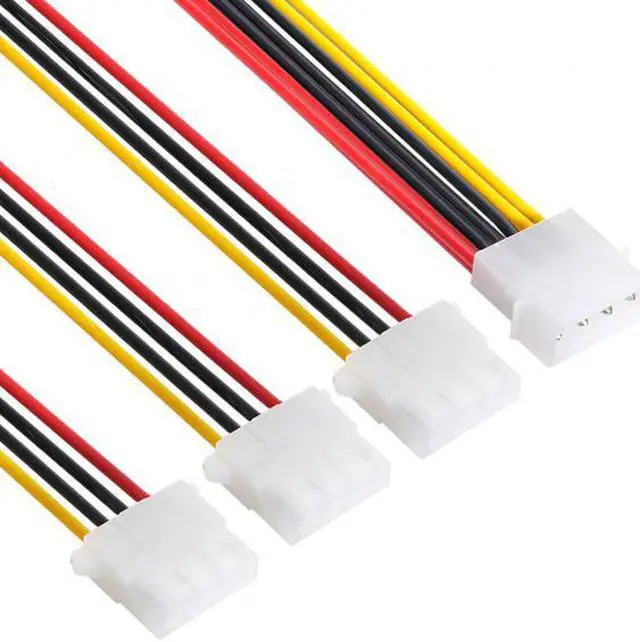 Alt view image 2 of 7 - Chenyang Cable IDE 4 Pin Male to 3 IDE Female Y Type Splitter Power supply Extension Cable 10cm for Hard Disk