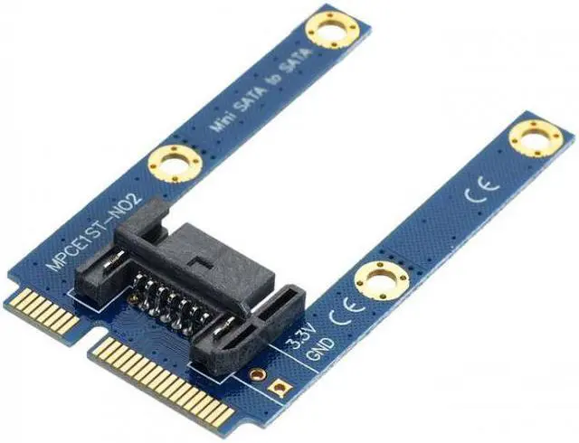 Alt view image 6 of 7 - Jimier CY SA-090 50mm Mini PCI-E mSATA SSD to Flat SATA 7pin Hard Disk Drive PCBA Extension Adapter