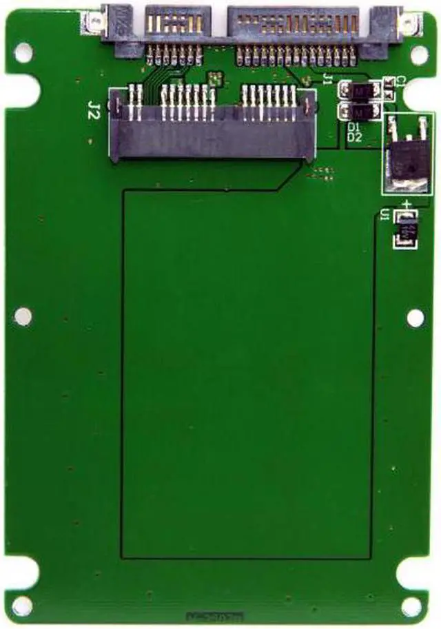 Alt view image 7 of 7 - Chenyang Cable 1.8" Micro SATA 16pin SSD to 2.5" SATA 22pin 7+15 hard disk case Enclosure White 7mm height