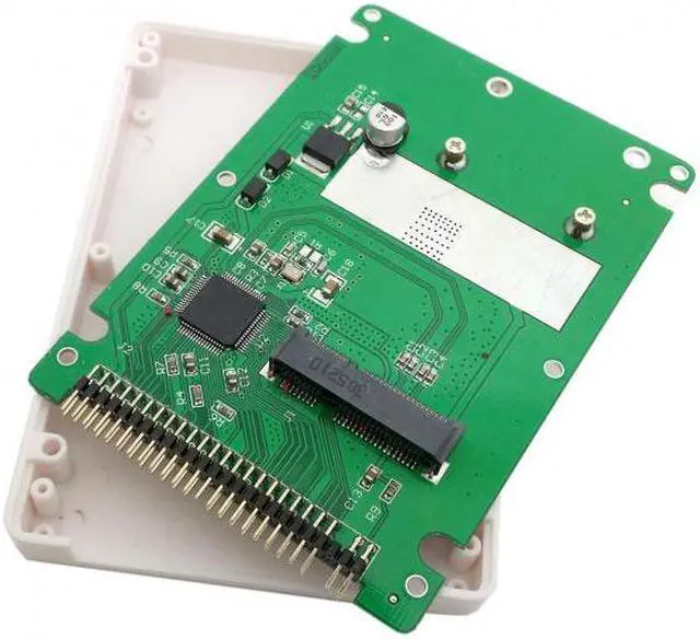 Alt view image 7 of 7 - KAIBOXIXI mSATA mini PCI-E SATA SSD to 2.5 inch IDE 44pin Notebook Laptop hard disk case Enclosure White