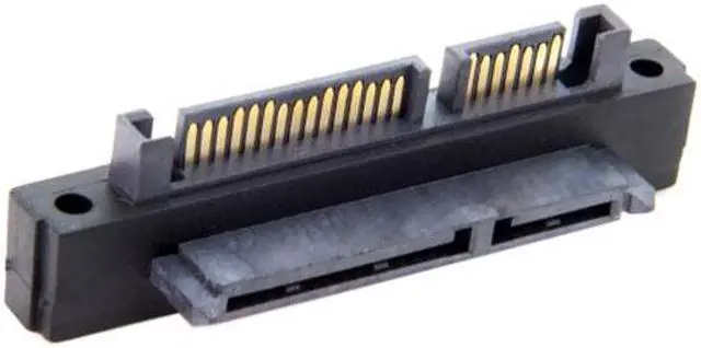 Alt view image 4 of 7 - KAIBOXIXI 90 Degree Up Angled SATA 22Pin 7+15 Male to SATA 22Pin Female Extension Convertor Adapter