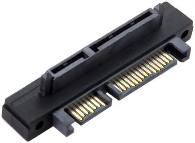 Alt view image 6 of 7 - KAIBOXIXI 90 Degree Up Angled SATA 22Pin 7+15 Male to SATA 22Pin Female Extension Convertor Adapter