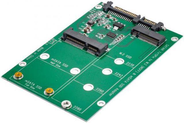 Alt view image 3 of 7 - Shenzhong 2 in 1 Combo Mini PCI- E 2 Lane M.2 NGFF & mSATA SSD to SATA 3.0 III Adapter Converter PCBA