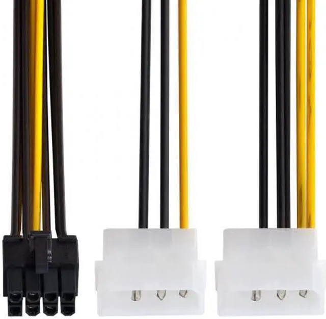 Main image of Chenyang Cable Dual Molex 4pin IDE to 8 Pin PCI-E Power Lead Cable for Asus MSI VGA Video Graphic Card