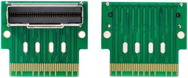 Alt view image 7 of 7 - Chenyang Cable PCI-E Slimline SAS 4.0 SFF-8654 8i 74pin to SFF-8654 74pin Male to Female Extender Adapter Angled Test Tools