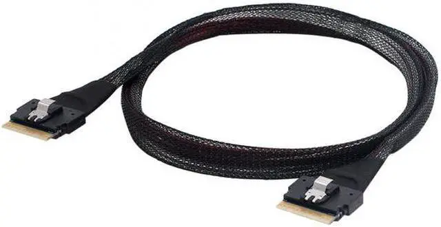Alt view image 6 of 7 - Chenyang Cable PCI-E Slimline SAS 4.0 SFF-8654 8i 74pin Host to SFF-8654 74Pin Slim SAS Target Cable 50cm