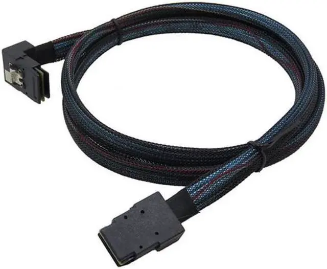Alt view image 3 of 7 - Jimier Cable 1m SFF-8087 Mini SAS 4i 36 Pin to 36Pin Right 90 Degree Angled Cable