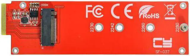 Alt view image 7 of 7 - Chenyang Cable NVMe NGFF M-key 4X Host Adapter to Ruler 1U GEN-Z EDSFF Short SSD E1.S Carrier Adapter