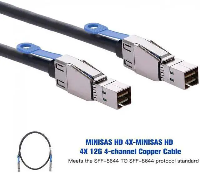Alt view image 5 of 7 - Xiwai CY  SF-069 External Mini SAS HD SFF-8644 to Mini SAS High Density HD SFF-8644 Data Server Raid Cable 50cm 12Gbps