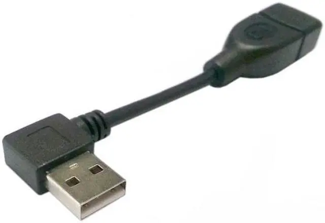Alt view image 5 of 7 - Chenyang Cable 480M USB 2.0 Left Angled 90 degree A type male to Female extension cable 10cm