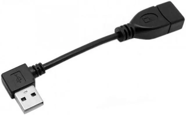 Alt view image 7 of 7 - Chenyang Cable 480M USB 2.0 Left Angled 90 degree A type male to Female extension cable 10cm