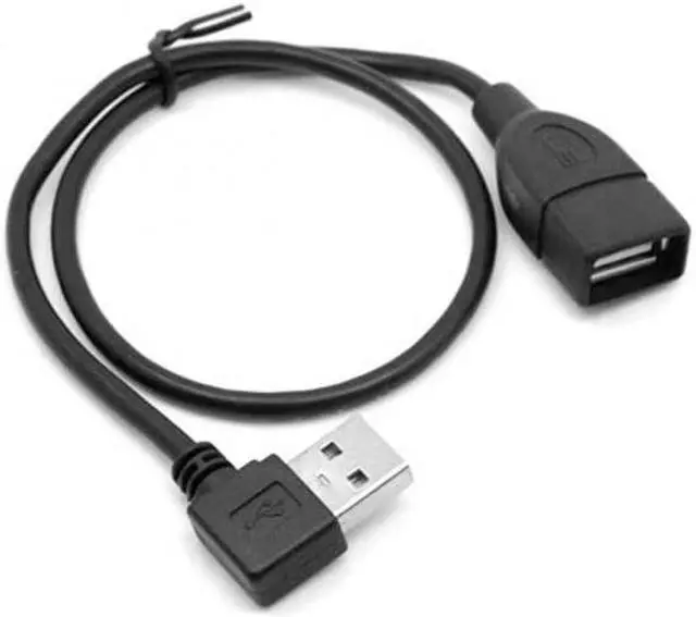 Alt view image 2 of 7 - Chenyang Cable 480M USB 2.0 Left Angled 90 degree A type male to Female extension cable 40cm
