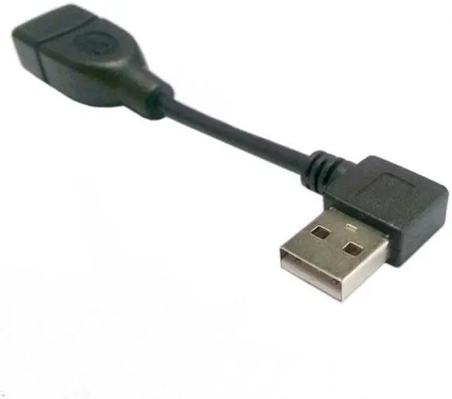 Alt view image 6 of 7 - Chenyang Cable 480Mbps USB 2.0 Right Angled 90 Degree A type Male to Female Extension Cable 10cm