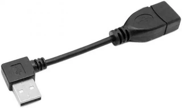 Alt view image 4 of 7 - Chenyang Cable 480Mbps USB 2.0 Right Angled 90 Degree A type Male to Female Extension Cable 10cm