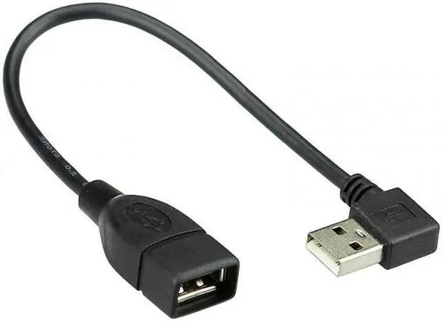 Alt view image 5 of 7 - Chenyang Cable 90 Degree Right Angled USB 2.0 A Male to USB Female Extension Cable 20cm