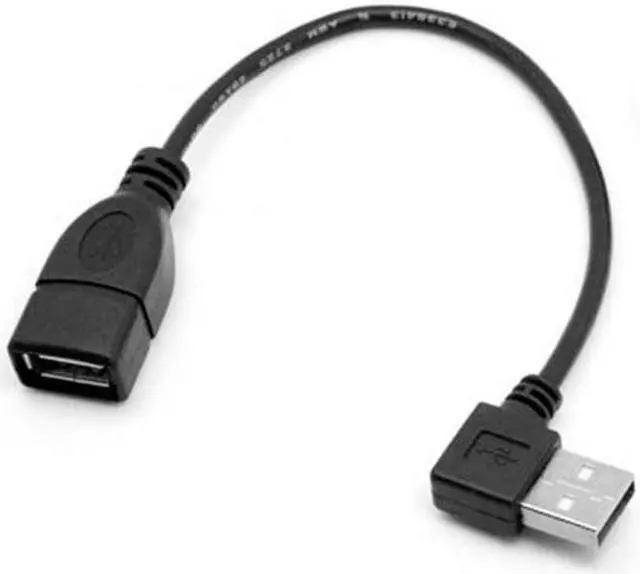 Alt view image 7 of 7 - Chenyang Cable 90 Degree Right Angled USB 2.0 A Male to USB Female Extension Cable 20cm