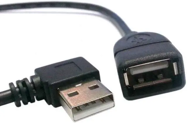 Alt view image 5 of 7 - Chenyang Cable 480M USB 2.0 Right Angled 90 degree A type male - Female extension cable 40cm