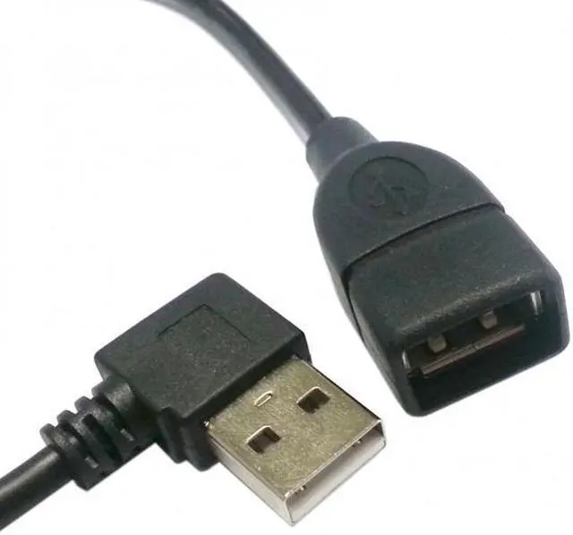 Alt view image 7 of 7 - Chenyang Cable 480M USB 2.0 Right Angled 90 degree A type male - Female extension cable 40cm