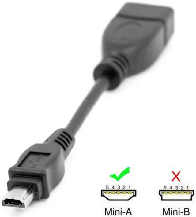 Alt view image 2 of 7 - Chenyang Cable VMC-UAM1 USB 2.0 OTG Cable Mini A Type Male  to USB Female Host for Sony Handycam & PDA & Phone