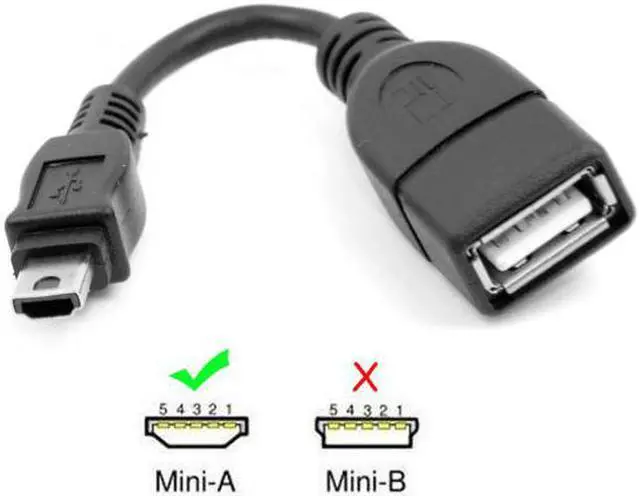 Alt view image 7 of 7 - Chenyang Cable VMC-UAM1 USB 2.0 OTG Cable Mini A Type Male  to USB Female Host for Sony Handycam & PDA & Phone
