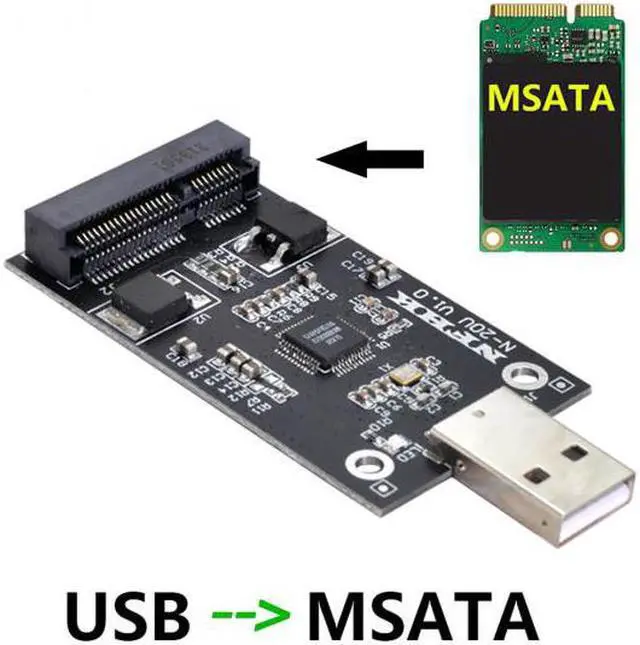 Alt view image 7 of 7 - Chenyang Cable Mini PCI-E mSATA to USB 2.0 External SSD PCBA Conveter Adapter Pen Driver Card without Case