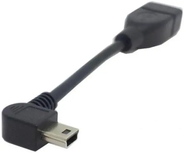 Alt view image 5 of 6 - Xiwai Cable USB 2.0 A Female OTG to Left Angled 90 Degree Mini B Male Cable 10cm
