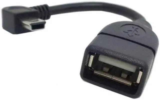 Alt view image 4 of 6 - Xiwai Cable USB 2.0 A Female OTG to Left Angled 90 Degree Mini B Male Cable 10cm